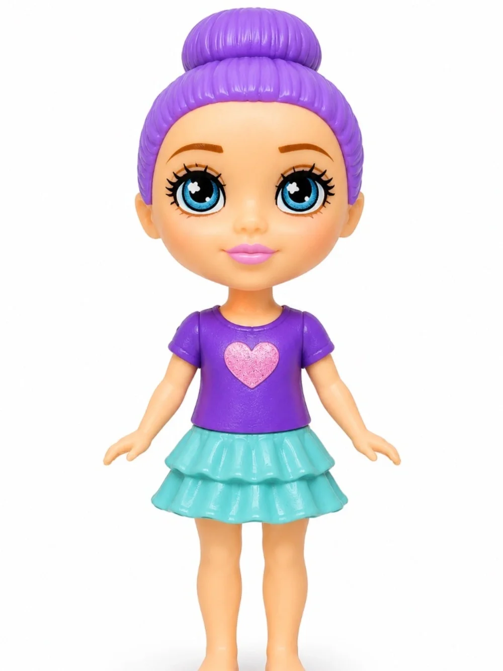 Love Diana Fashion Fabulous Purple Hair Doll Glitter Heart Dress Toy